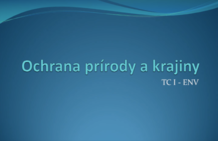 Ochrana prírody a krajiny