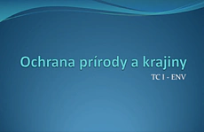 Ochrana prírody a krajiny